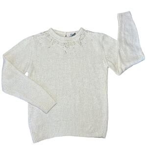 American Vintage 90’s Fantistic silk angora sweater  sequins & beading size M